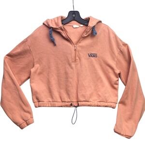 Vans Hoodie Womns Extra Small Oversized Cropped Hooded Pull Over Skate‎ Grunge